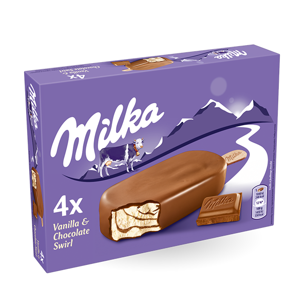 Milka Chocolate &amp; Vanilla Stieleis
